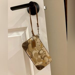 Coach Wristlet in Signature Patchwork Pattern